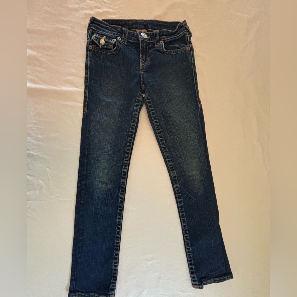 True Religion Dark Blue Straight Leg Jeans